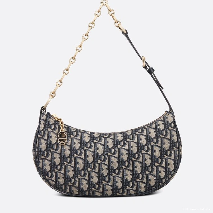 Cheap CD Lounge Bag Oblique Blue Canvas Motif Dior 0814 Luxury
